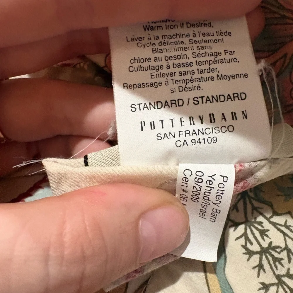 Pottery Barn Floral Pillowcases